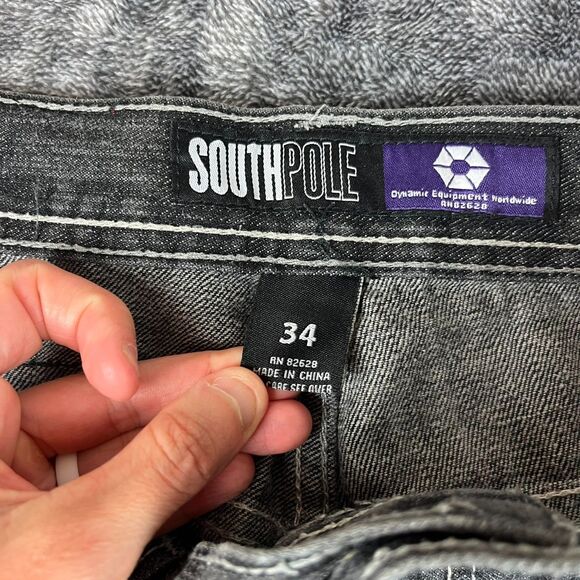 Vtg Southpole Purple Tab RARE Baggy Wide Leg Stitched Pocket Men's 34X31.5 - Picture 10 of 14